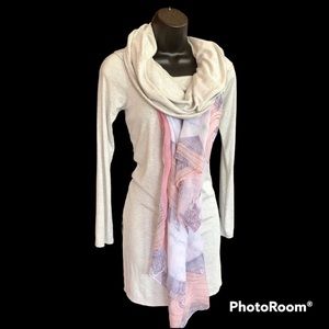 Forever 21 Cowl Neck Knit Long Sleeves Medium Dress